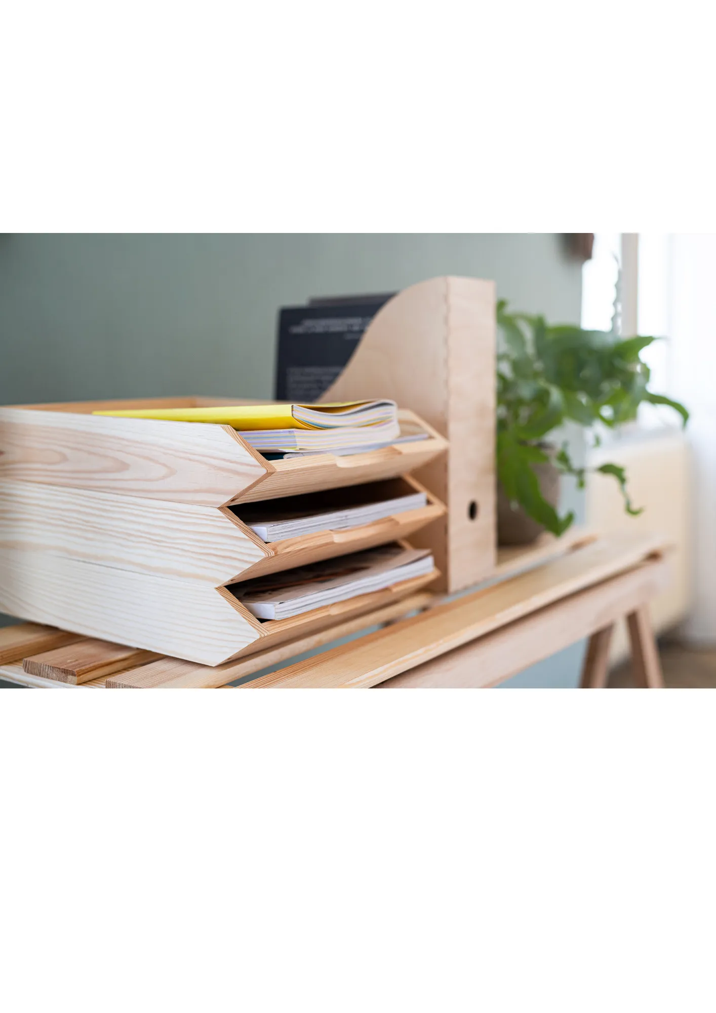 Organised home office desk